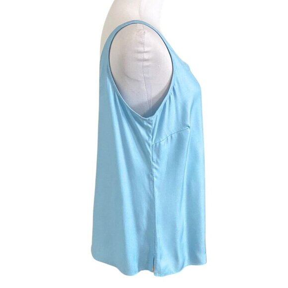NWOT TED BAKER THE RUBIEZ DOUBLE LAYER EFFECT SLEEVELESS TOP IN SKY-BLUE - M (2) - Picture 3 of 9